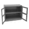 Tennsco Shelving Storage Cabinet, 42 in H, 48 in W, 24 in D, Swing, Keyed, Medium Gray, 2 Shelves, 0 Drawers CVDJ2442A MED GREY - alternate 1