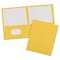Avery Dennison Two-Pocket File Folder, Yellow, PK25 47992 - alternate 1
