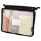 Advantus Expanding Zipper Pouch, 3-Hole Punched, 13" x 9.25", Clear/Black AVT-50904 - alternate 1