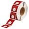 Brady Push Button Label, Red, Labels/Roll: 500 THTEP-170-593-.5RD - alternate 2