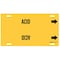 Brady Pipe Marker, Acid, Yellow, 10 to 15 In 4000-H - alternate 2