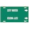 Brady Pipe Marker, City Water, Grn, 6 to 7-7/8 In 4028-F - alternate 6