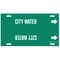 Brady Pipe Marker, City Water, Green, 10 to 15 In 4028-H - alternate 4