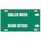 Brady Pipe Marker, Chilled Water, Gn, 8to9-7/8 In 4022-G - alternate 6