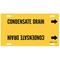 Brady Pipe Marker, Condensate Drain, Y, 10to15 In 4036-H - alternate 2