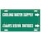 Brady Pipe Mrkr, Cooling Water Supply, 6 to7-7/8 4044-F - alternate 4