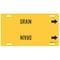 Brady Pipe Marker, Drain, Yellow, 10 to 15 In 4054-H - alternate 3