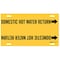 Brady Pipe Marker, Domestic Hot Water Return, Y, 4052-F 4052-F - alternate 5