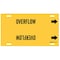 Brady Pipe Marker, Overflow, Yellow, 10 to 15 In 4104-H - alternate 4