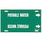 Brady Pipe Marker, Potable Water, Grn, 10 to15 In 4111-H - alternate 4