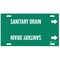 Brady Pipe Markr, Sanitary Drain, Gn, 8to9-7/8 In 4122-G - alternate 4
