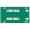 Brady Pipe Marker, Storm Drain, Grn, 6 to7-7/8 In 4132-F - alternate 3