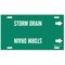 Brady Pipe Marker, Storm Drain, Grn, 8 to9-7/8 In 4132-G - alternate 5