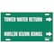 Brady Pipe Mrkr, Tower Water Return, 6to7-7/8 In 4143-F - alternate 2