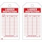Brady Tag, Inspection, Polyester, 5 3/4 in H x 3 in W, Red on White, Rectangle, 10 PK 86555 - alternate 2