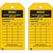 Brady Tag, Inspection, Polyester, 5 3/4 in H x 3 in W, Black on Yellow, Rectangle, 10 PK 86558 - alternate 2