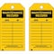 Zoro Select Tag, Maintenance, Polyester, 5 3/4 in H x 3 in W, Yellow, Rectangle, 10 PK 8CW45 - alternate 3