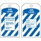 Zoro Select Tag, Air Leak, Polyester, 5 3/4 in H x 3 in W, Blue, White, Rectangle, 10 PK 8CV32 - alternate 2