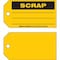 Brady Tag, Maintenance, Paper, 3 in H x 5 3/4 in W, Yellow, Rectangle, 100 PK 86758 - alternate 3