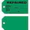 Zoro Select Tag, Repair, Cardstock, 3 in H x 5 3/4 in W, Green, Rectangle, 100 PK 9WAU5 - alternate 4