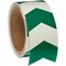 Brady Floor Marking Tape, Polyester, Striped, Green, 2 in W., 8 mil Thickness 90971 - alternate 2