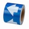 Brady Arrow Tape, Vinyl, 4 in W x 90 ft. L, Adhesive Mounting, White/Blue 91289 - alternate 2