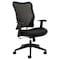 Hon Basyx Task Chair Chair, Hi-Back, Mesh Fab, Black, Fixed Arms, Mesh, Black VL702MM10 - alternate 1