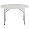 National Public Seating Round Folding Table, 48" W, 29-1/2" H, Blow-molded plastic Top, Speckled Gray BT-48R - alternate 1
