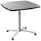 National Public Seating Square Bistro Table, 36" W, 36" L, 30 to 42" H, HDPE Blow Molded Plastic Top, Charcoal CTT3042 - alternate 1
