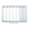 Mastervision Calendar Planning Board, Steel, 26 in, 42 1/2 in, Aluminum Frame, White/Gray, Matte GA0396830 - alternate 1