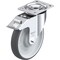 Zoro Select Plate Caster, Swivel, Polyurethane, 9 1/4"H L-PATH 200KA-FI - alternate 1