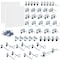 Triton Products (2) 24 In. W x 24 In. H White Epoxy 18-Gauge Steel Square Hole Pegboards 46 pc. LocHook Assortment LB1-Kit - alternate 1
