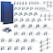 Triton Products (2) 24 In. W x 42-1/2 In. H Blue Epoxy 18-Gauge Steel Square Hole Pegboards 63 pc. LocHook Assortment LB2-BKit - alternate 1