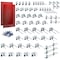 Triton Products (2) 24 In. W x 42-1/2 In. H Red Epoxy 18-Gauge Steel Square Hole Pegboards 63 pc. LocHook Assortment LB2-RKit - alternate 1