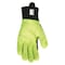 Mcr Safety UltraTech Mechanics Gloves, Cotton Corded Palm, Spandex Back, M, Black/Green/High-Visibility Lime MC504M - alternate 2