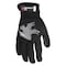 Mcr Safety 950 Mechanics Gloves, Synthetic Leather Palm, Spandex Back, M, Black/Gray 950M - alternate 3