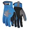 Mcr Safety 951 Mechanics Gloves, Synthetic Leather Palm, Spandex Back, S, Black/Blue/Gray 951S - alternate 1