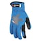 Mcr Safety 951 Mechanics Gloves, Synthetic Leather Palm, Spandex Back, S, Black/Blue/Gray 951S - alternate 2