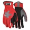 Mcr Safety 952 Mechanics Gloves, Synthetic Leather Palm, Spandex Back, L, Black/Gray/Red 952S - alternate 1