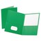 Oxford Two Pocket File Folder 8-1/2 x 11", Green, PK25 57503 - alternate 1