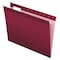 Zoro Select Hanging File Folders, Burgundy, 8.5"H, PK25 PFX415215BUR - alternate 1