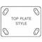 Zoro Select Rigid Plate Cstr, 800 lb, Stainless Steel P21RX-HNG040R-14-001 - alternate 2