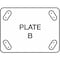 Zoro Select Rigid Plate Caster, Poly, 8 in., 1200 lb., B 1NWP7