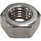 Zoro Select Hex Nut, 7/16"-14 Size, 11/16 in W, 3/8 in H, Stainless Steel, 18-8, Plain, 25 PK U51080.043.0001 - alternate 1