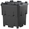 R&B Wire Products Stackable Bulk Containers with Lids 33 cu ft Volume Cap., 44 in L, 44 in W, 48 1/2 in H, HDPE ROTO-920/BLK - alternate 1