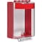 Safety Technology International Universal Stopper Cover, Polycarbonate, Surface Mount, 5 1/2 in W x 8 1/8 in H x 4 in D, Clear, Red STI-13210NR - alternate 1