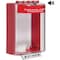 Safety Technology International Universal Stopper, Polycarbonate, Surface Mount, 4 7/8 in W x 5 1/2 in H x 3 7/8 in D, Red STI-13220FR - alternate 1