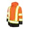Tough Duck Men's Hi-Vis Safety Parka, 300D Poly Oxford with PU Coating, Orange, Xl S17611 - alternate 1