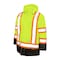 Tough Duck Men's Hi-Vis Safety Parka, 300D Poly Oxford with PU Coating, Green, 2XL S17621 - alternate 1