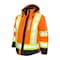 Tough Duck Men's Hi-Vis 4-in-1 Safety Jacket, 300D Ripstop, 100% Polyester, Orange, 2XL S18721 - alternate 1